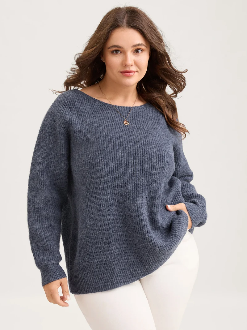 Supersoft Backless Cross-Ties Textured Pullover