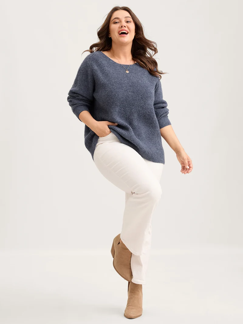 Supersoft Backless Cross-Ties Textured Pullover