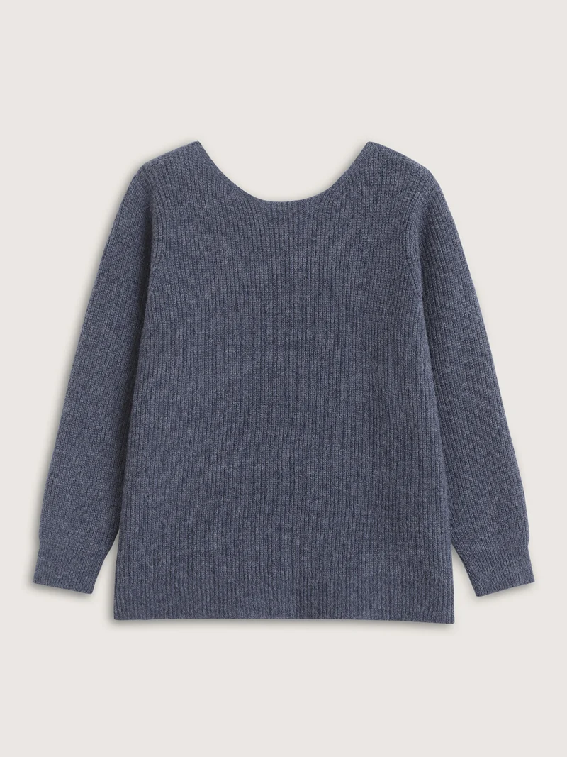 Supersoft Backless Cross-Ties Textured Pullover