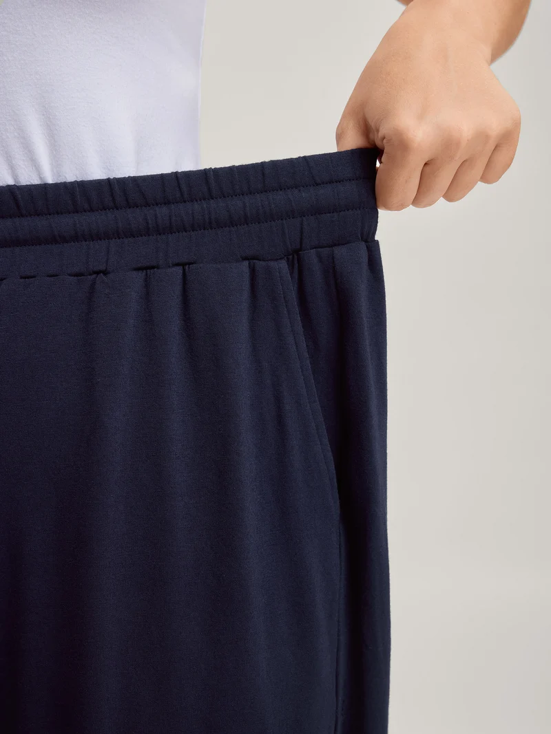 Stretchy Lace Trim Drawstring Lounge Pants
