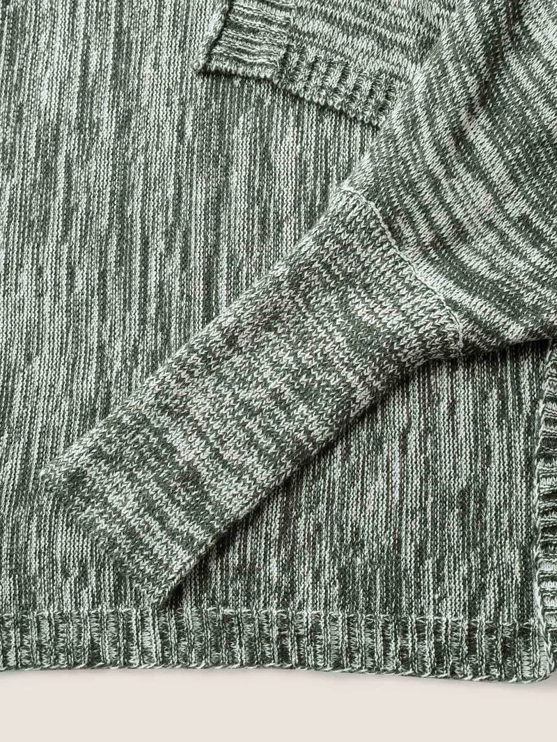 Color Contrast Dolman Sleeve Knit Cardigan
