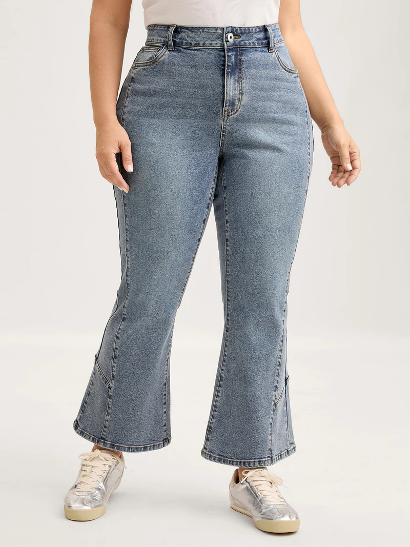 Sand Wash Bootcut Mid-Rise Jeans