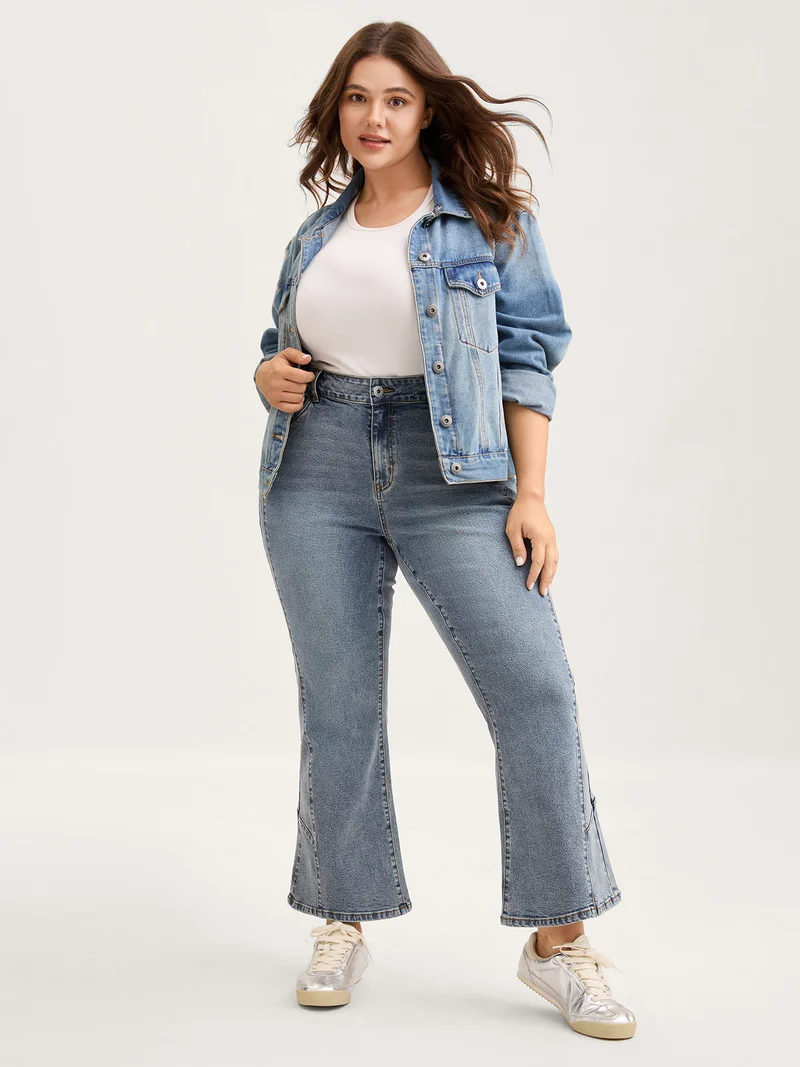 Sand Wash Bootcut Mid-Rise Jeans