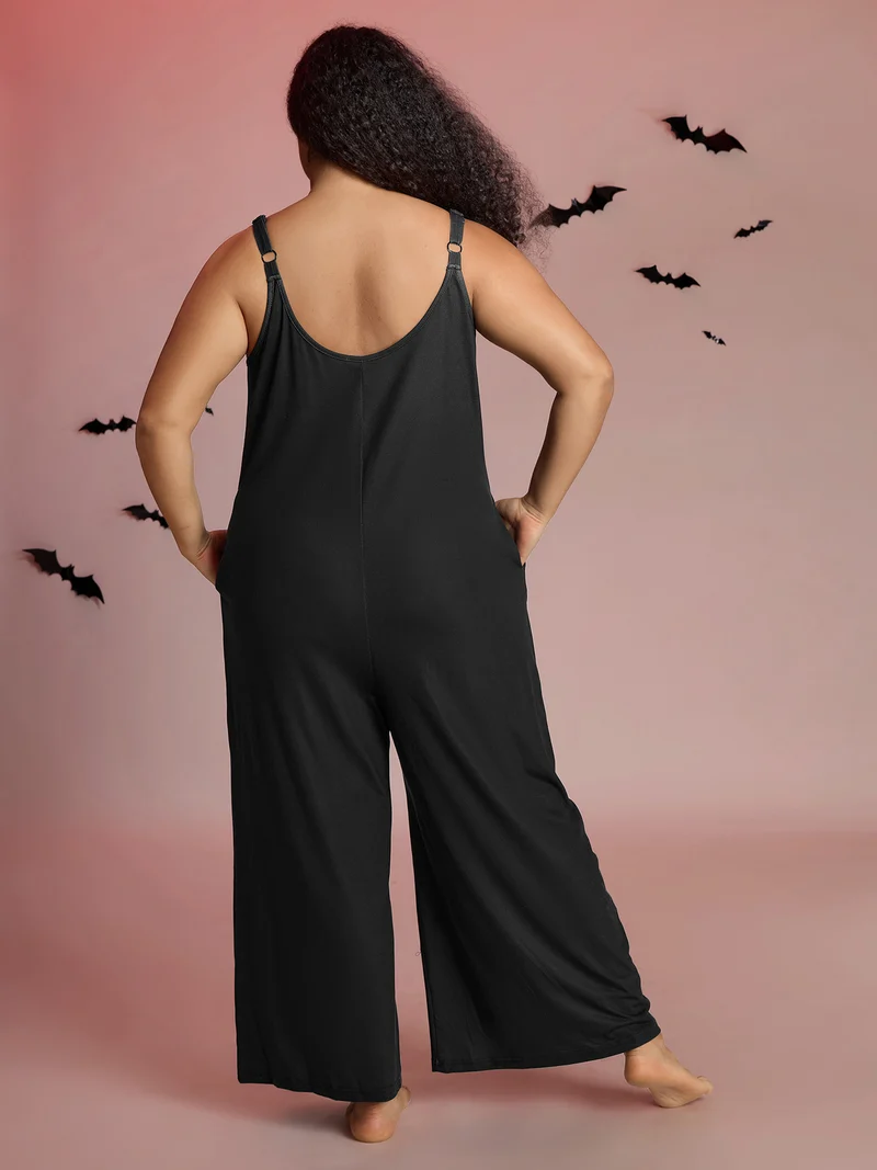 Cool Skeleton Print Stretchy Lounge Jumpsuit