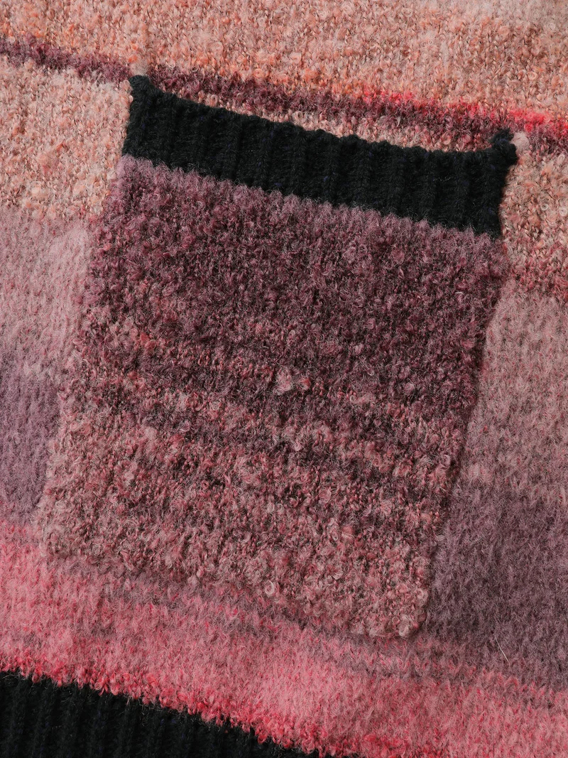 Heather Pockets Contrast Open-Front Cardigan