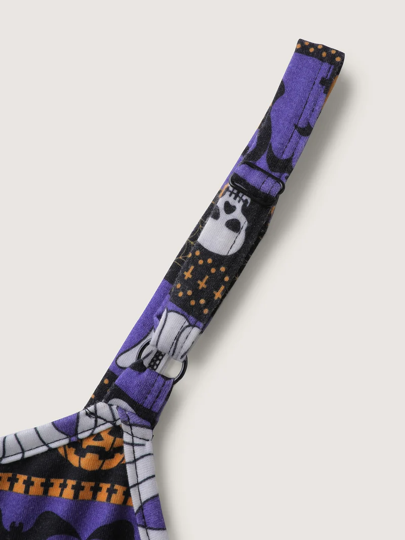 Supersoft Halloween Print Pockets Sleep Jumpsuit