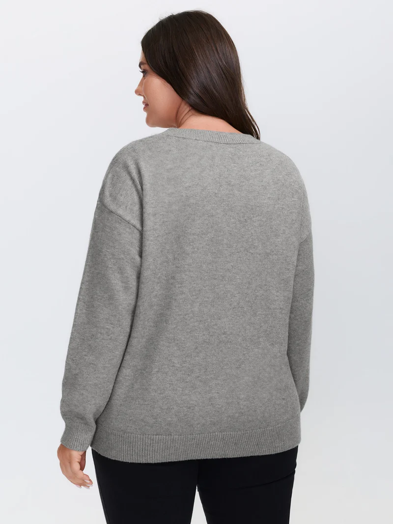 Spooky Cats Jacquard Pattern Pullover