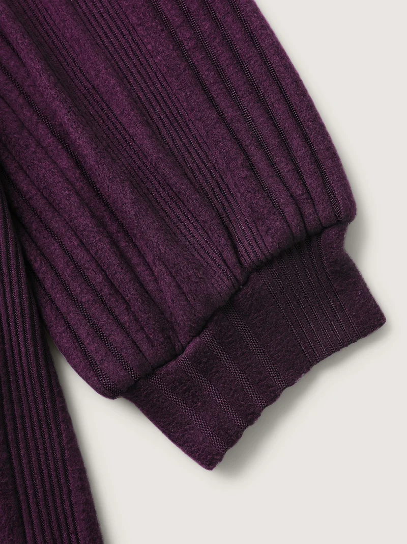 Textured Contrast Neckline Solid T-Shirt