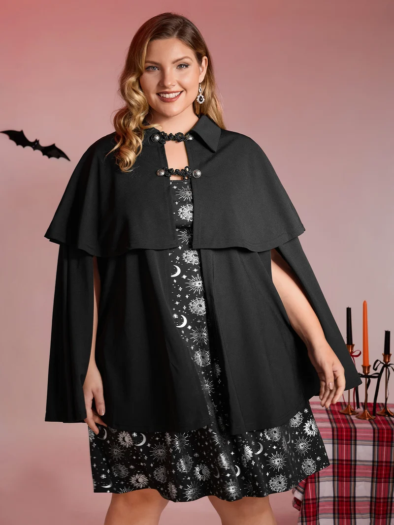 Halloween Gothic Stretchy Cloak Jacket