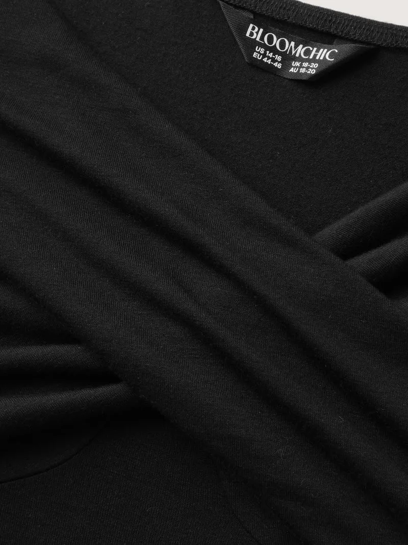 Stretchy Cross-Over Pleats Tank Top