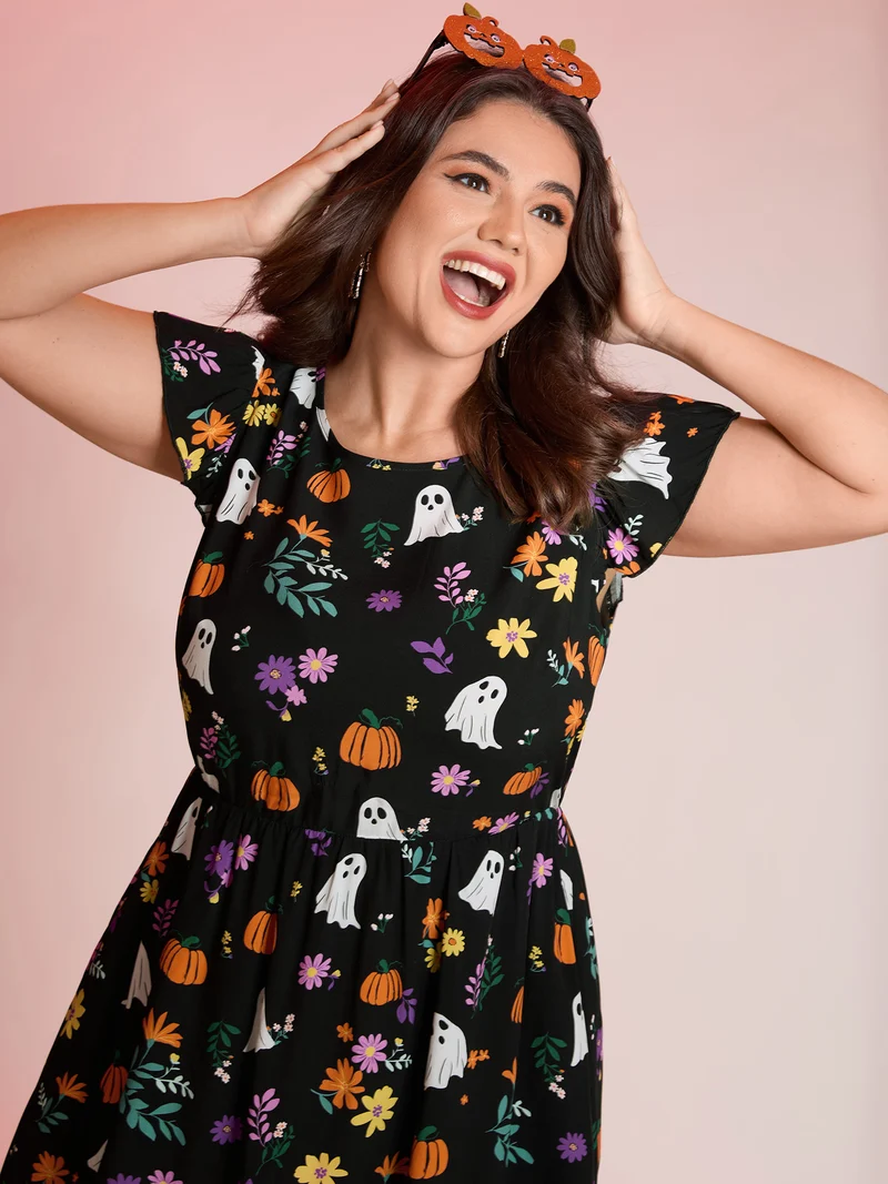 Ghost Party Rayon Pockets Midi Dress