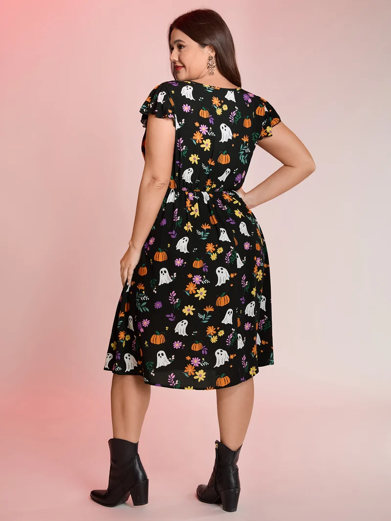 Ghost Party Rayon Pockets Midi Dress