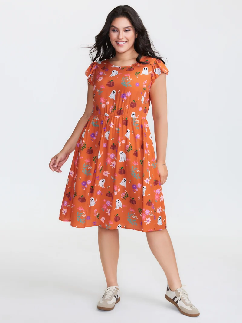 Ghost Party Rayon Pockets Midi Dress