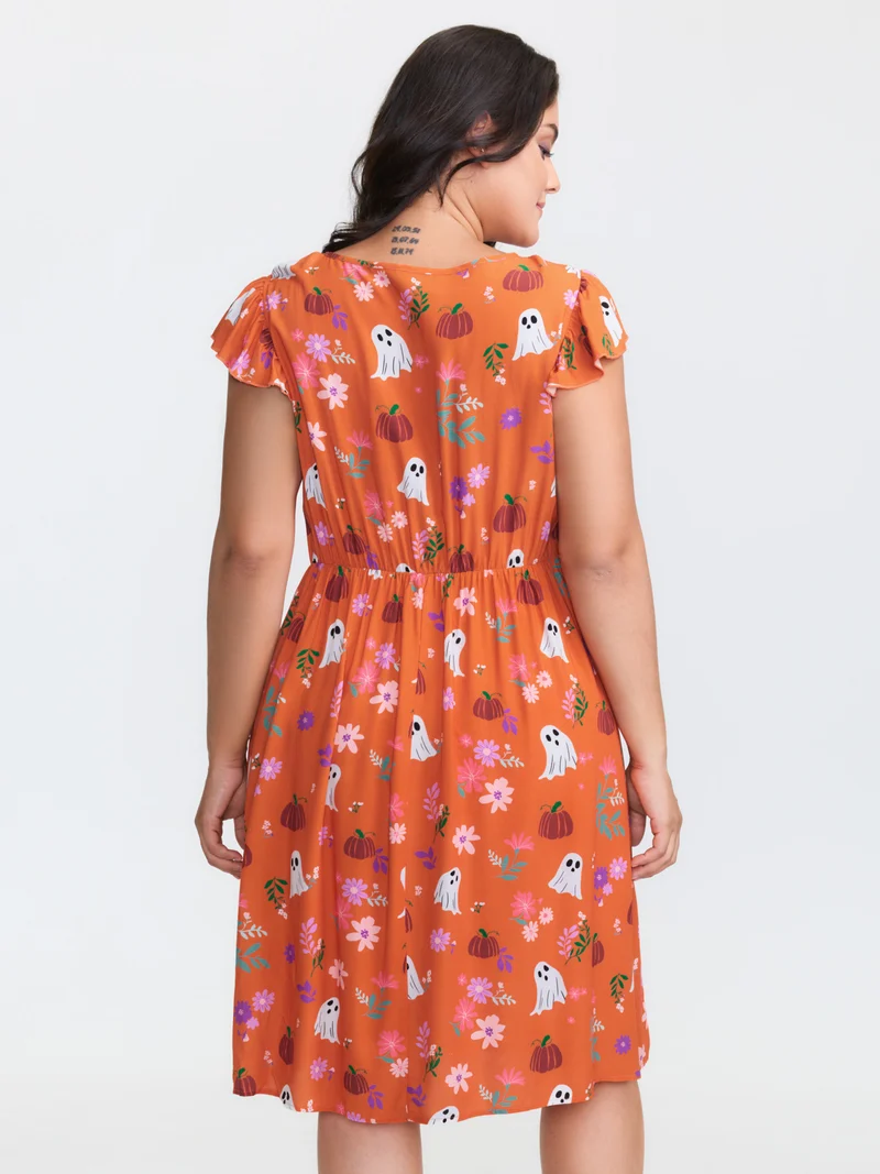 Ghost Party Rayon Pockets Midi Dress