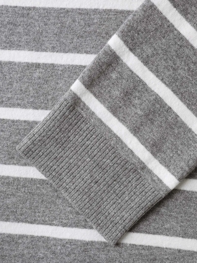Stripes Print Round Neck Pullover