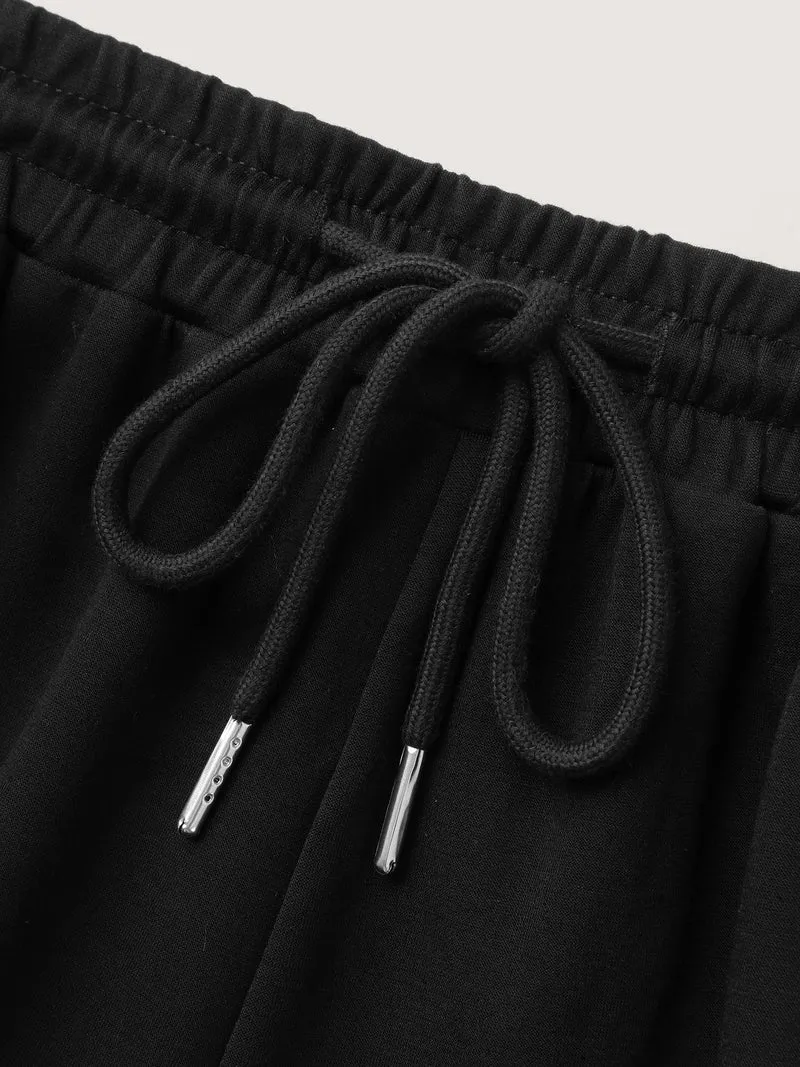 Ghost Motif Cuffed Jogger Pants