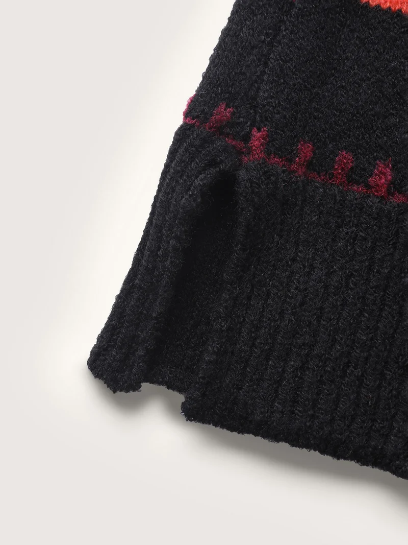 Colorful Stripes Crewneck Fitted Pullover