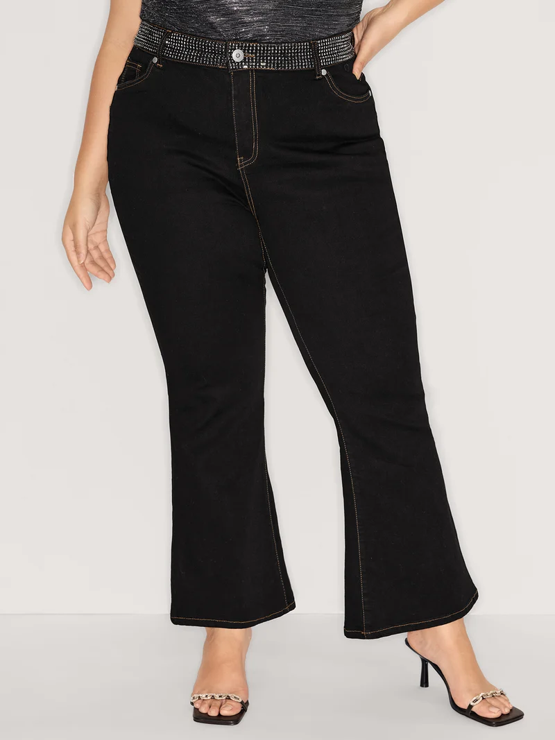 Supersoft Rhinestone Detail Bootcut Jeans