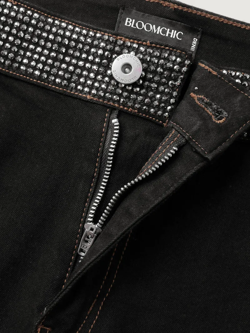 Supersoft Rhinestone Detail Bootcut Jeans