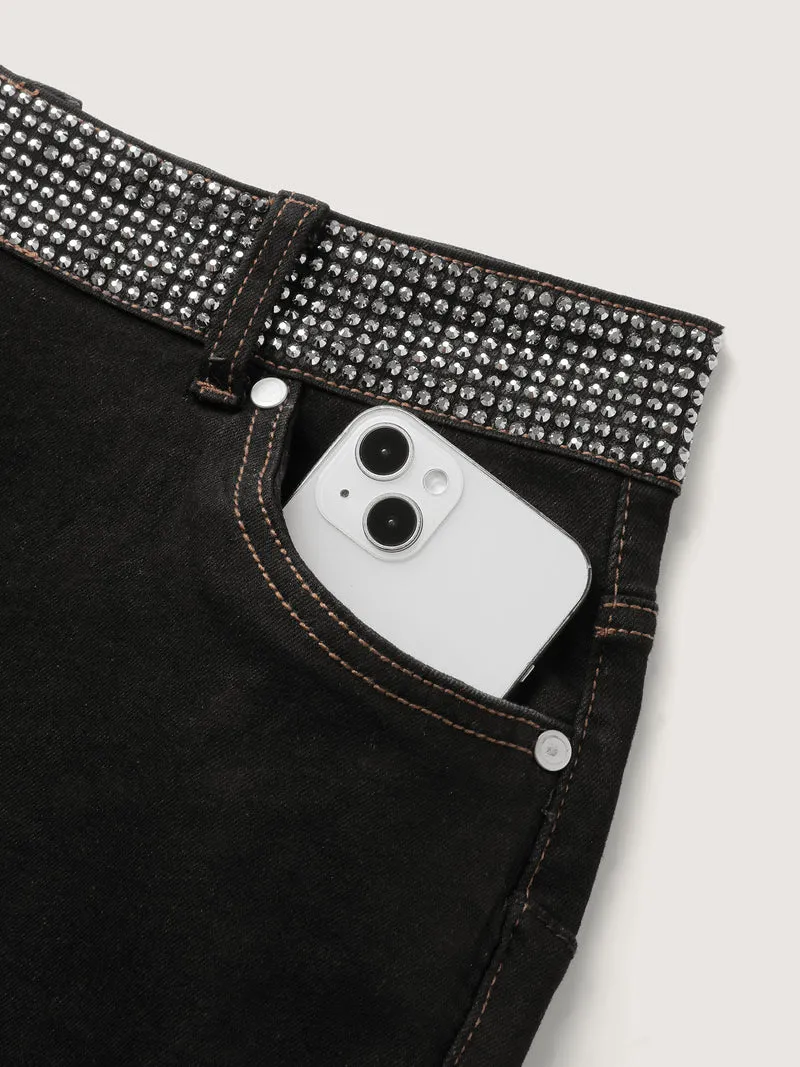 Supersoft Rhinestone Detail Bootcut Jeans