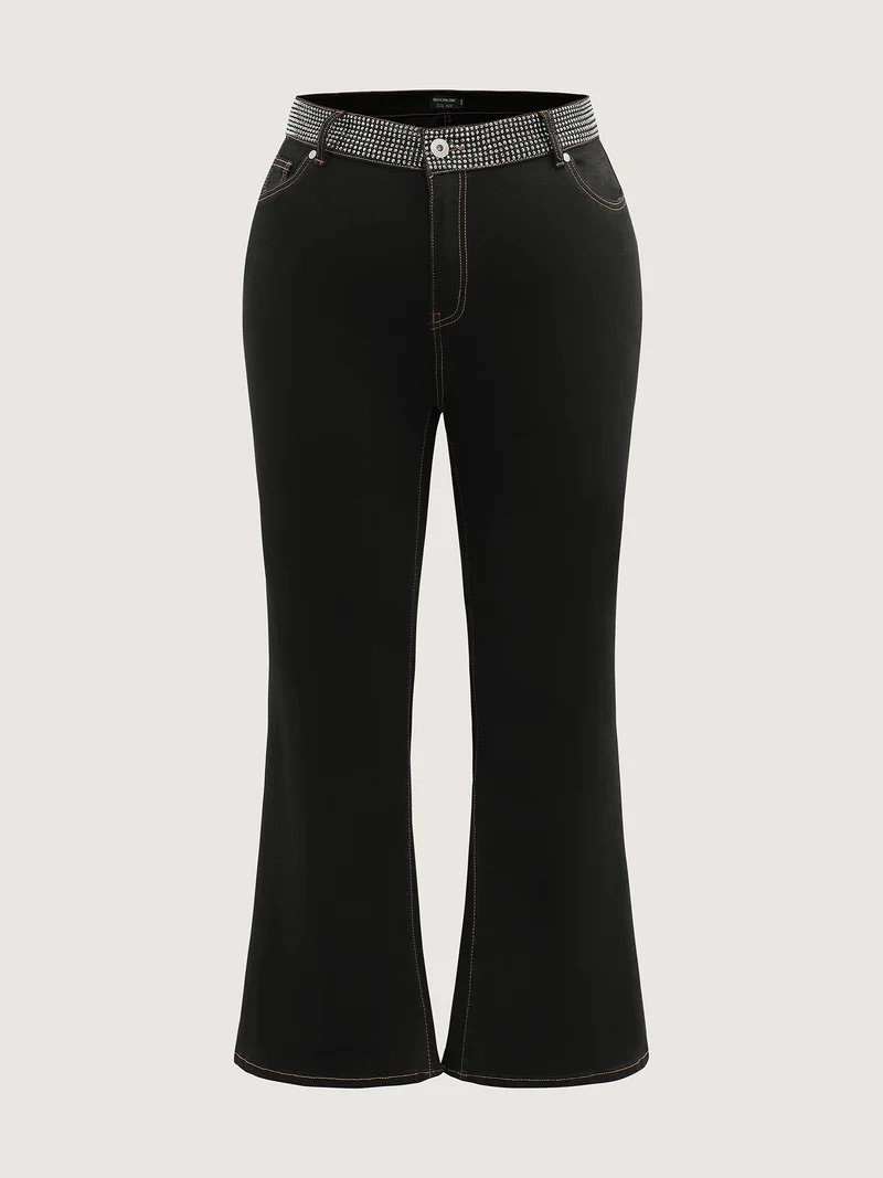 Supersoft Rhinestone Detail Bootcut Jeans