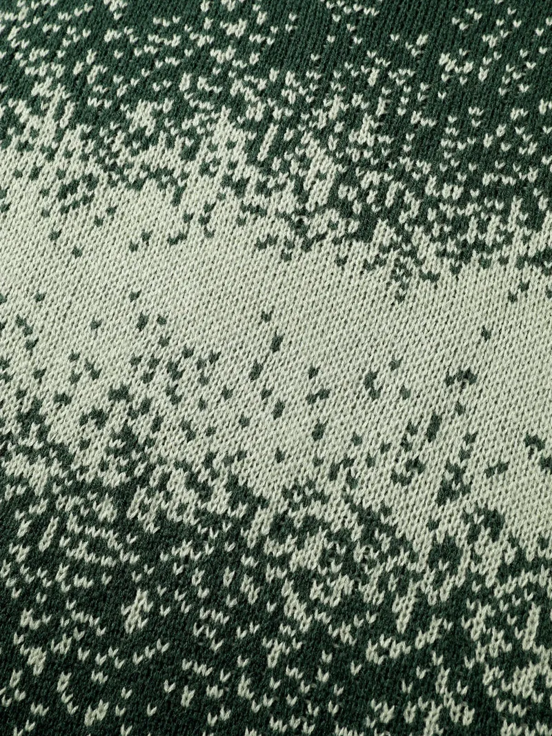 Gradient Color Sprinkle Curvy Hem Pullover