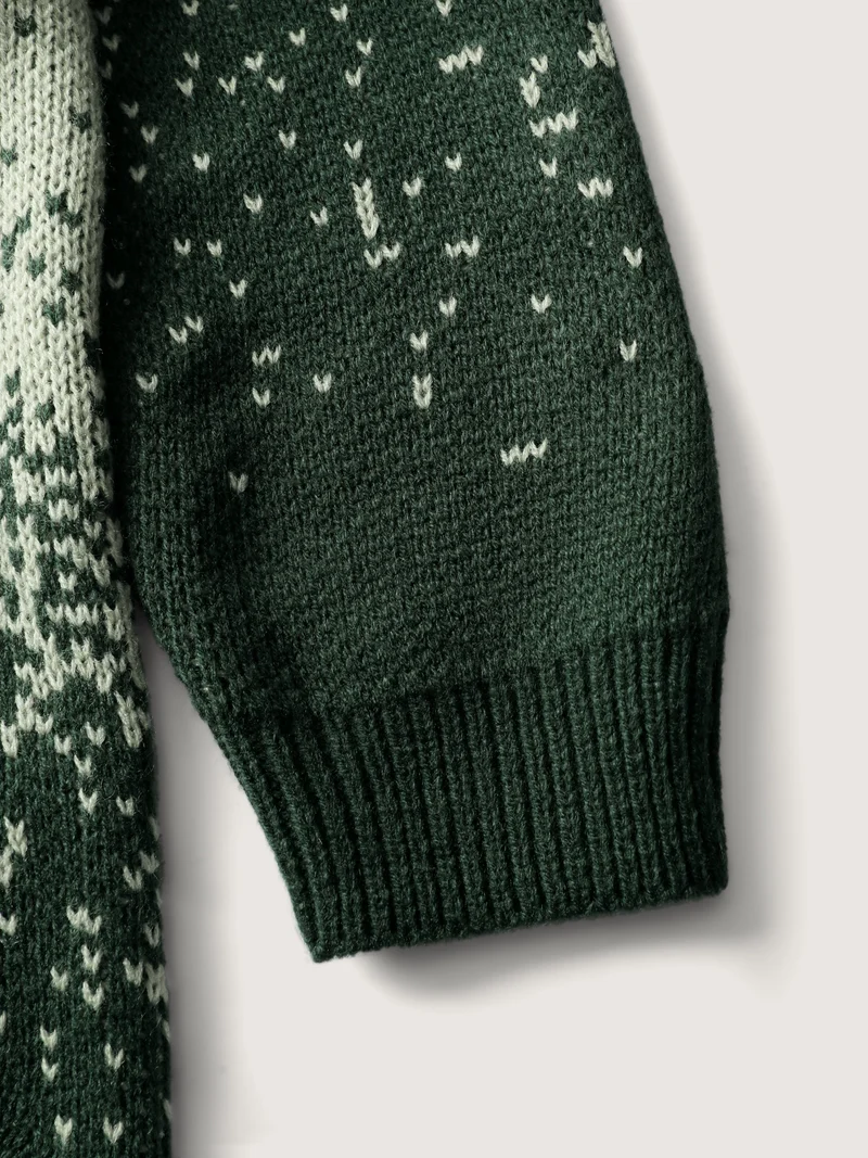 Gradient Color Sprinkle Curvy Hem Pullover