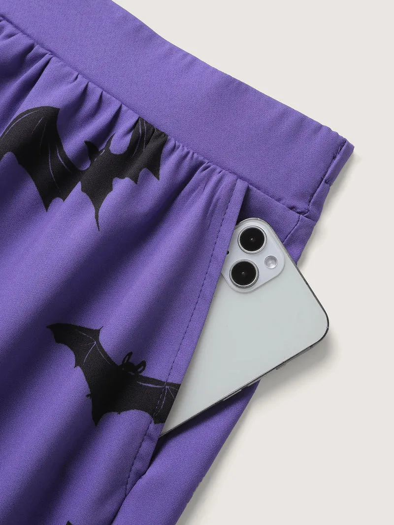 Bats Everywhere Halloween Midi Skirt