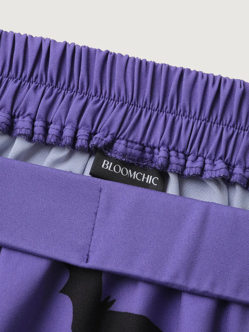 Bats Everywhere Halloween Midi Skirt