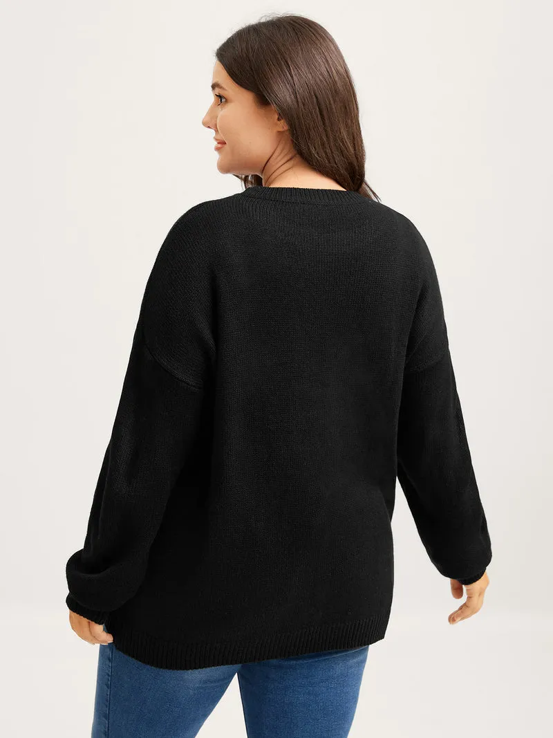 Monochrome Cats Crewneck Pullover