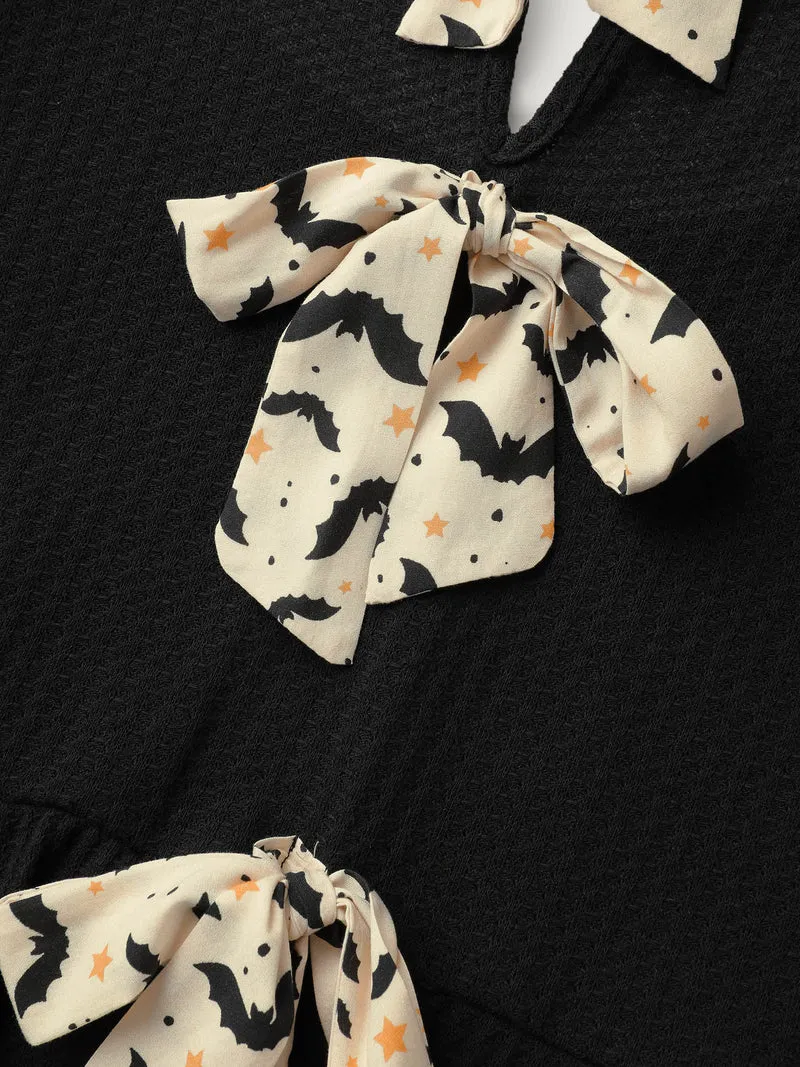 Halloween Back Ties Fit Flared T-Shirt
