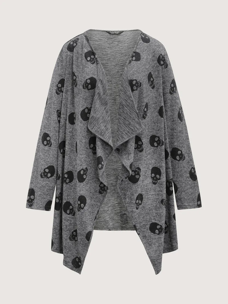 Skulls Everywhere Asymmetrical Edge Jacket