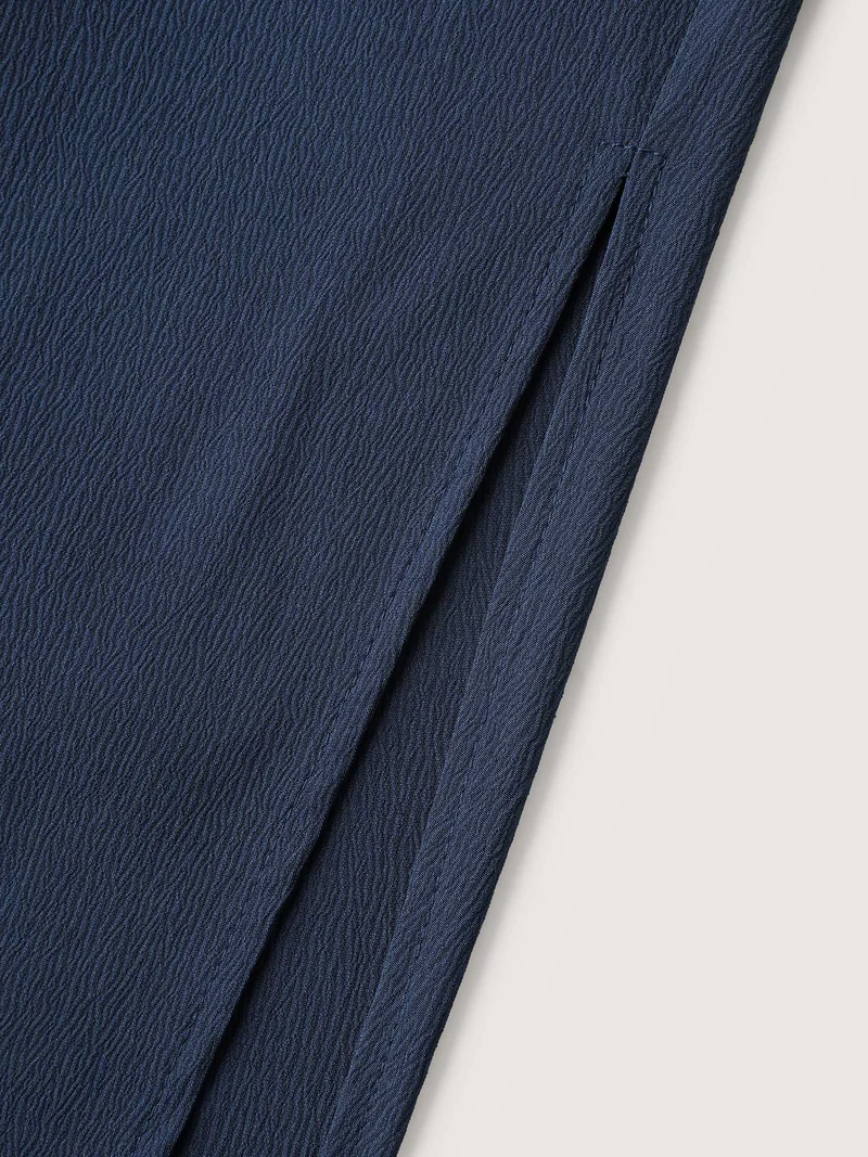 Side Slit Waist-Drawstring Jogger Pants