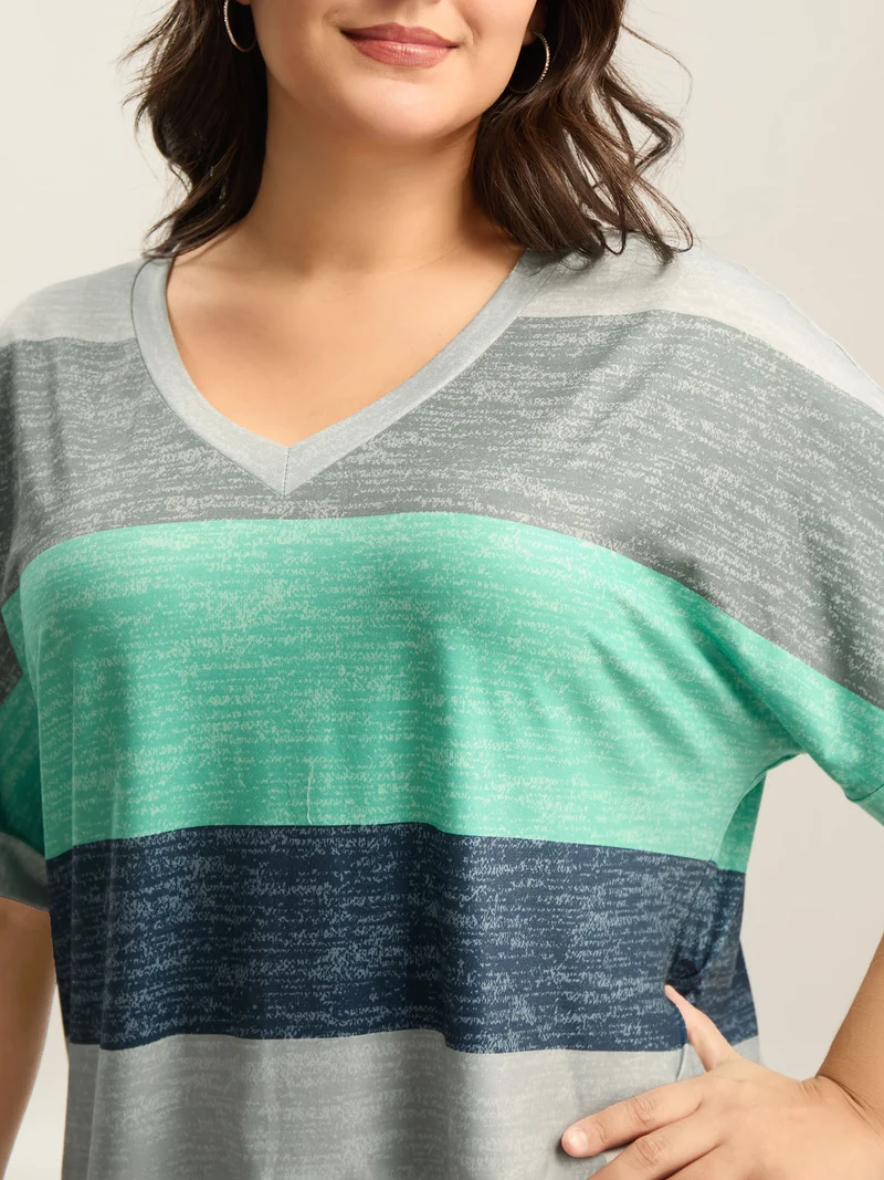 Multi-Color Summer Stripes T-Shirt