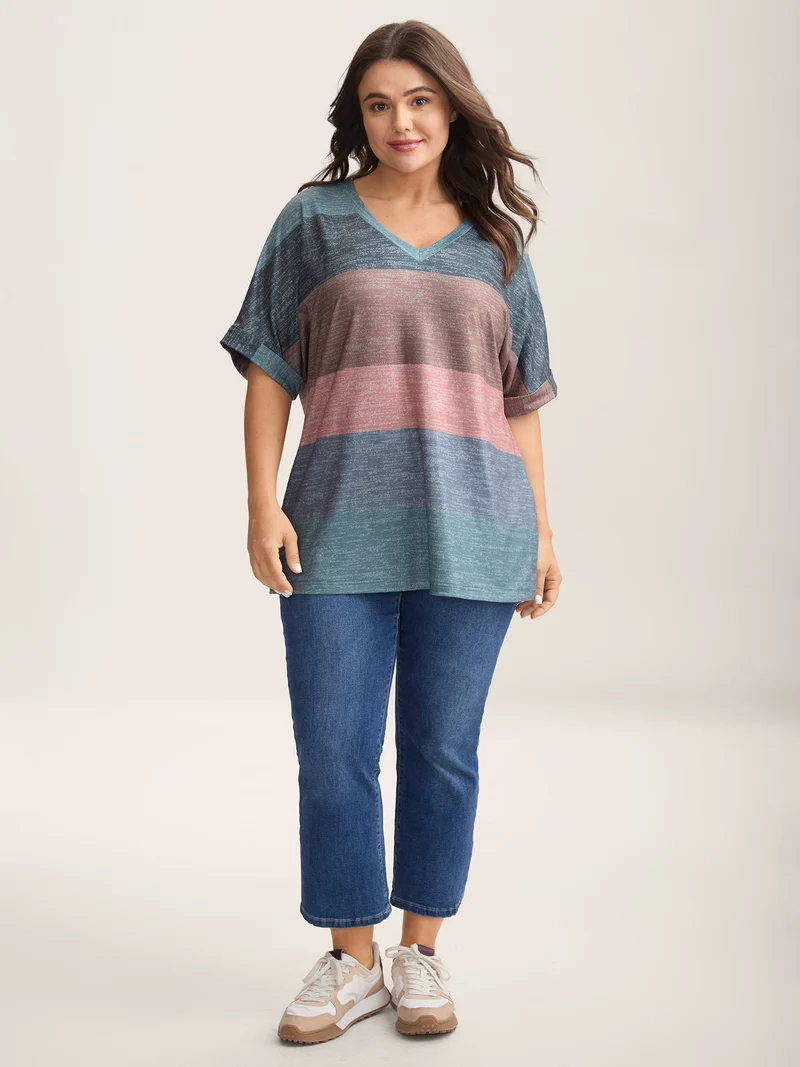 Multi-Color Summer Stripes T-Shirt