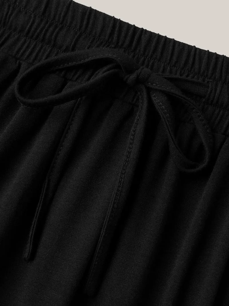 Supersoft Waist-Tie A-Line Maxi Skirt