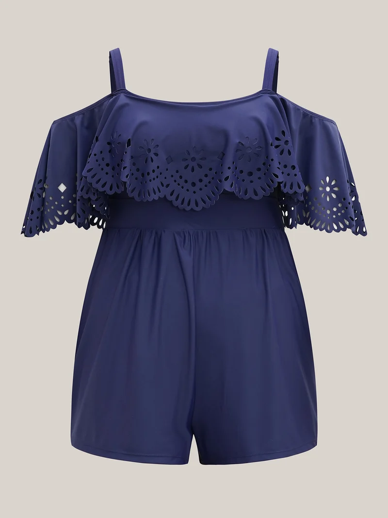 Cold-Shoulder Cut-Out One-Piece Swimsuit