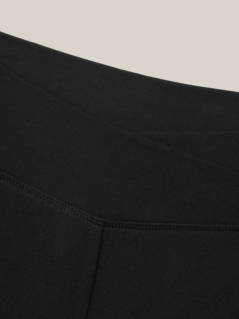 Overlap Waist Spliced Tight Pants