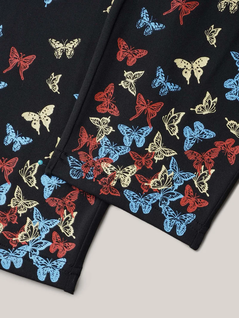 Super Stretchy Butterfly Print Tight Pants