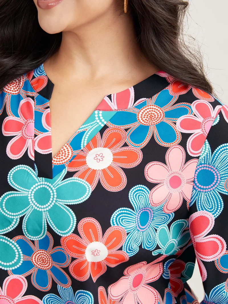 Multicolor Floral Fun Print Shirt