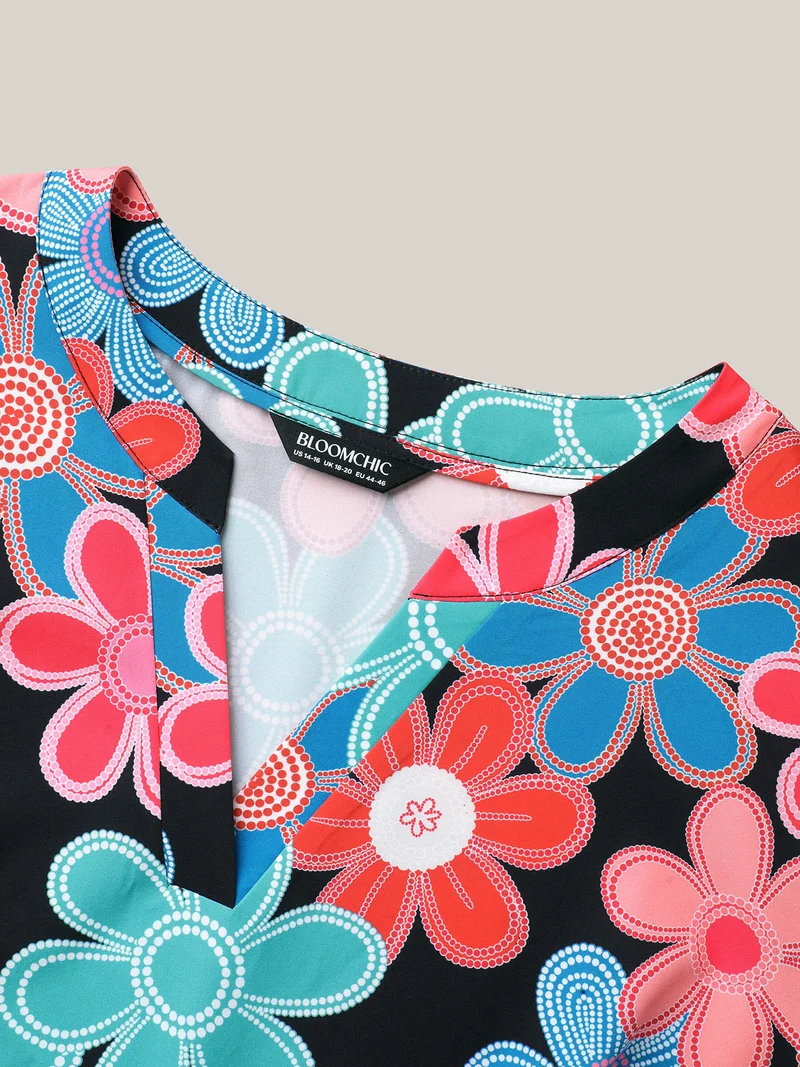 Multicolor Floral Fun Print Shirt