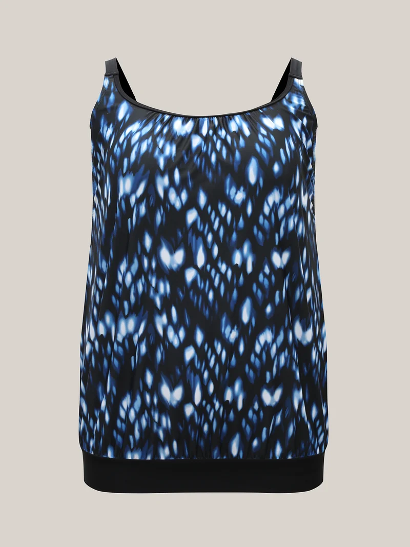 Tie-Dye Print Swim Top