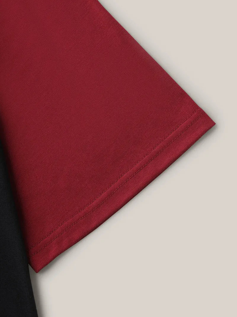 Color Contrast Raglan Sleeve T-Shirt