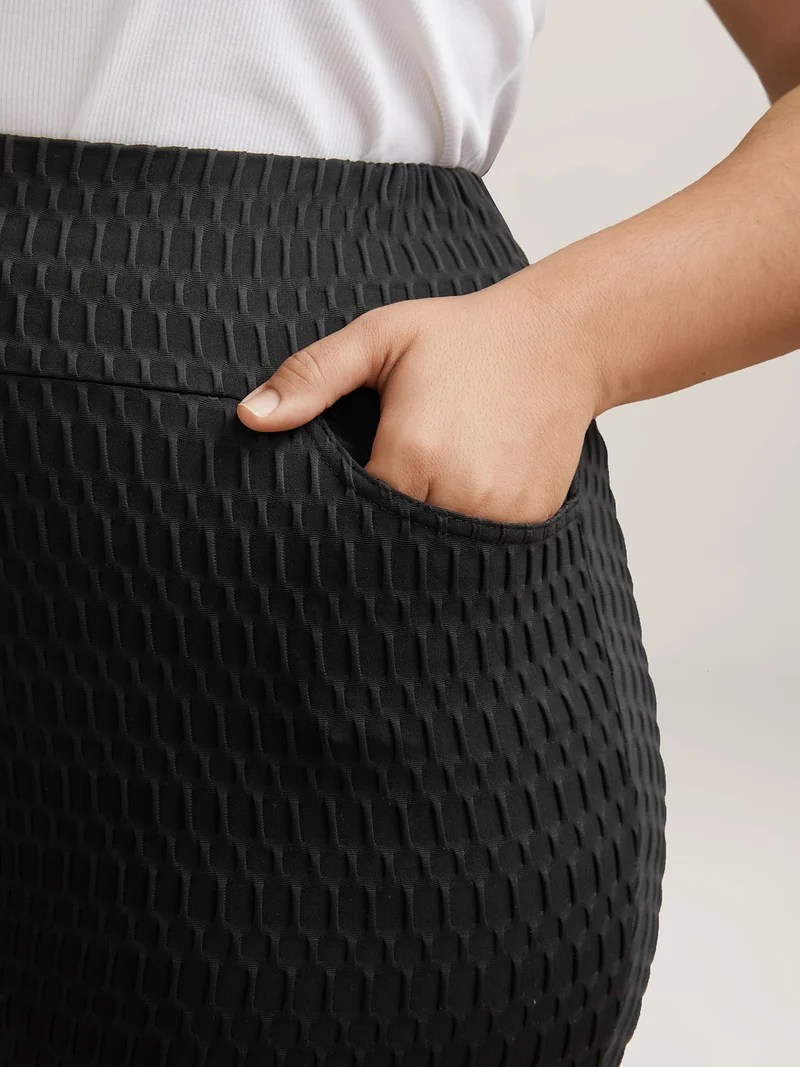 Textured Wide waist Super Stretch Leggings