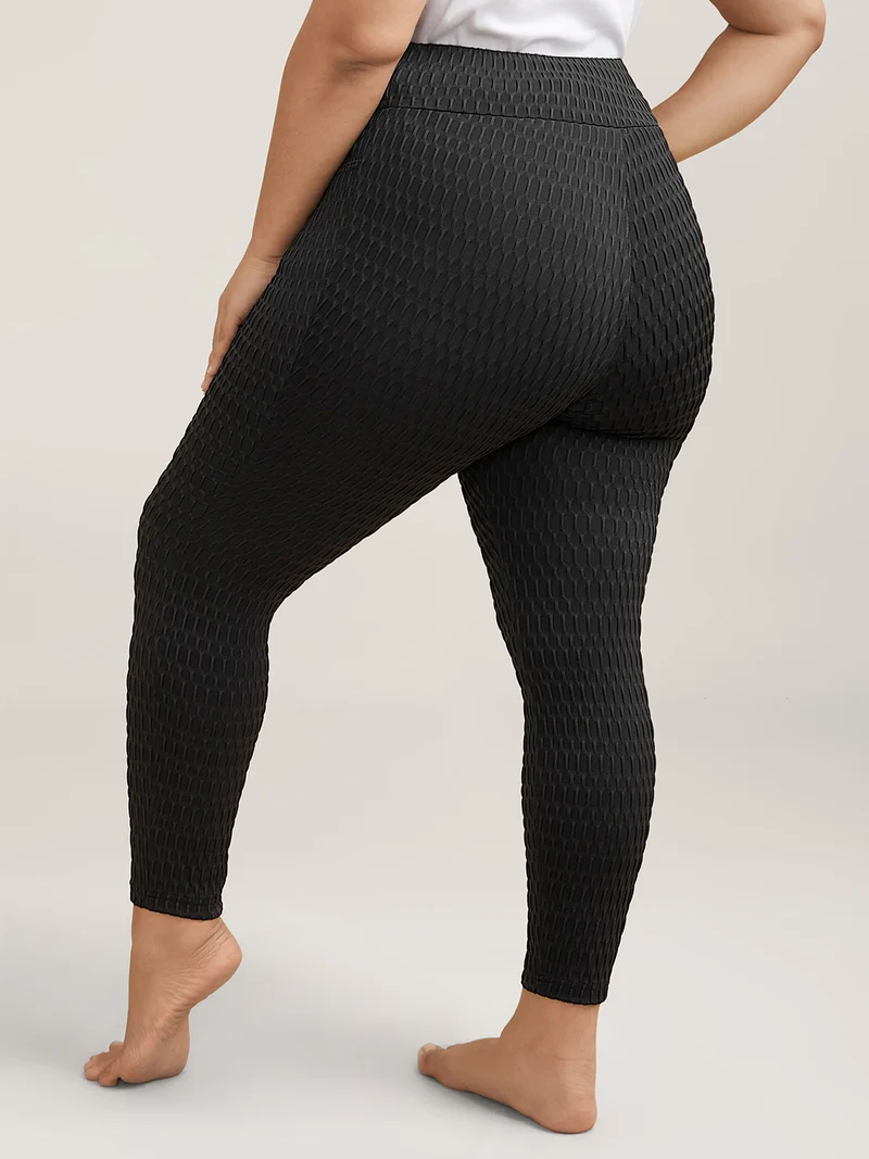 Textured Wide waist Super Stretch Leggings
