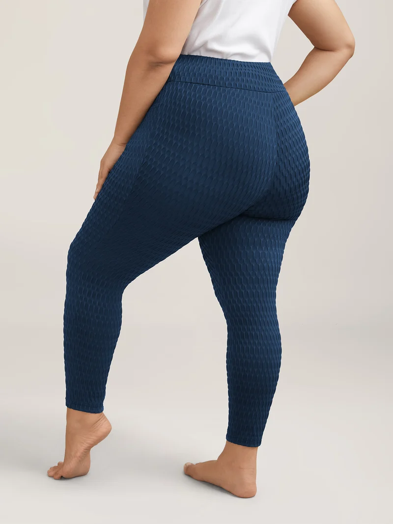 Textured Wide waist Super Stretch Leggings