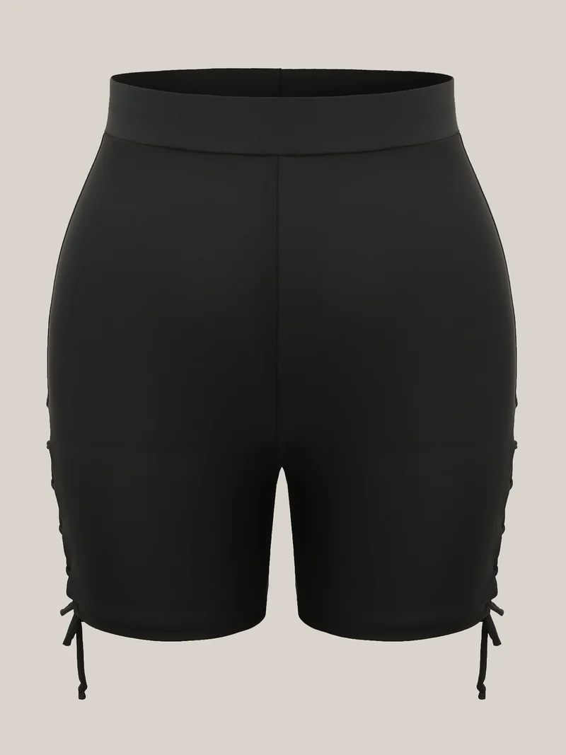 Cross-Ties Cut-Out Sculpting Swim Bottoms