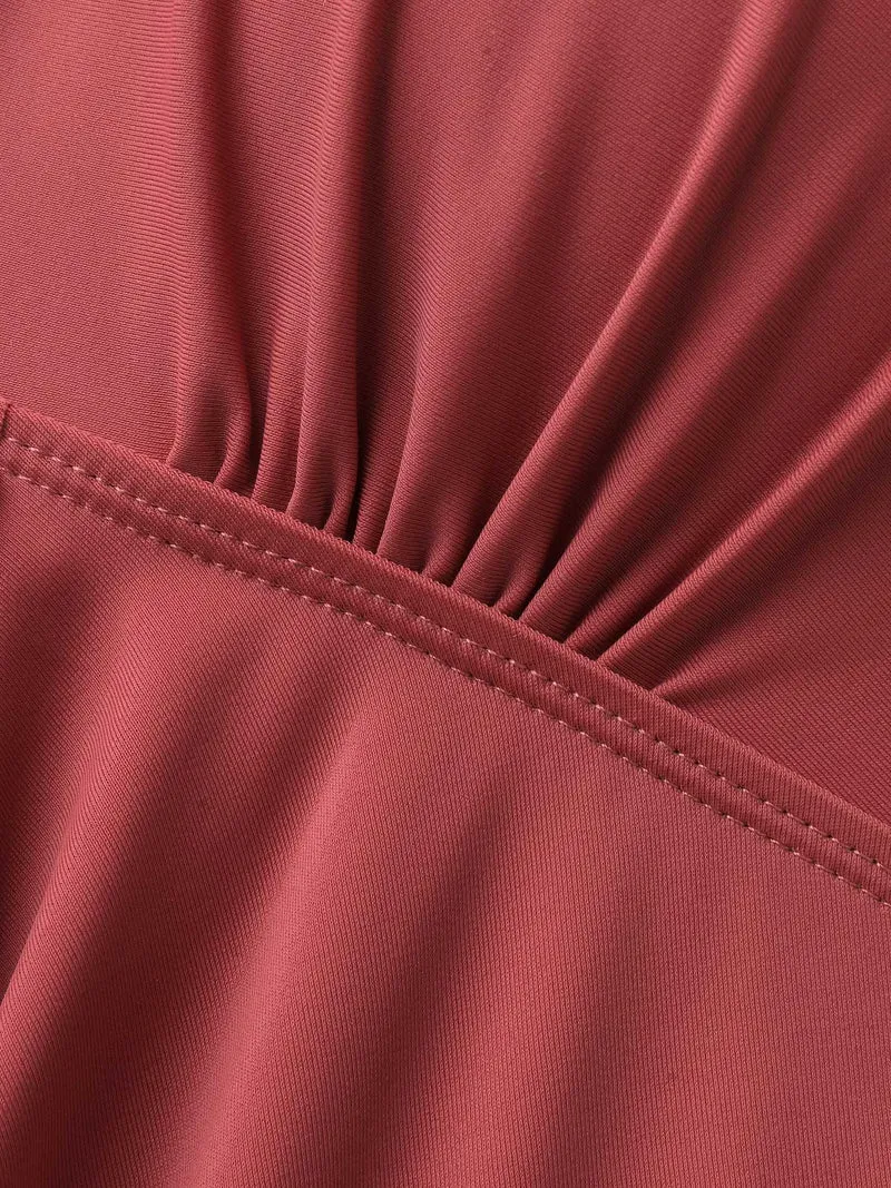 Curvy Split Hem Flared Swim Top
