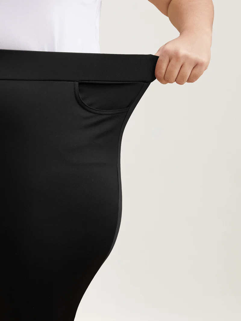 No-Waist Gap Lace Panel Skinny-Fit Pants