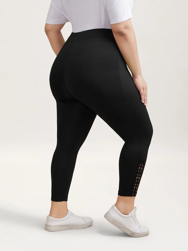 No-Waist Gap Lace Panel Skinny-Fit Pants